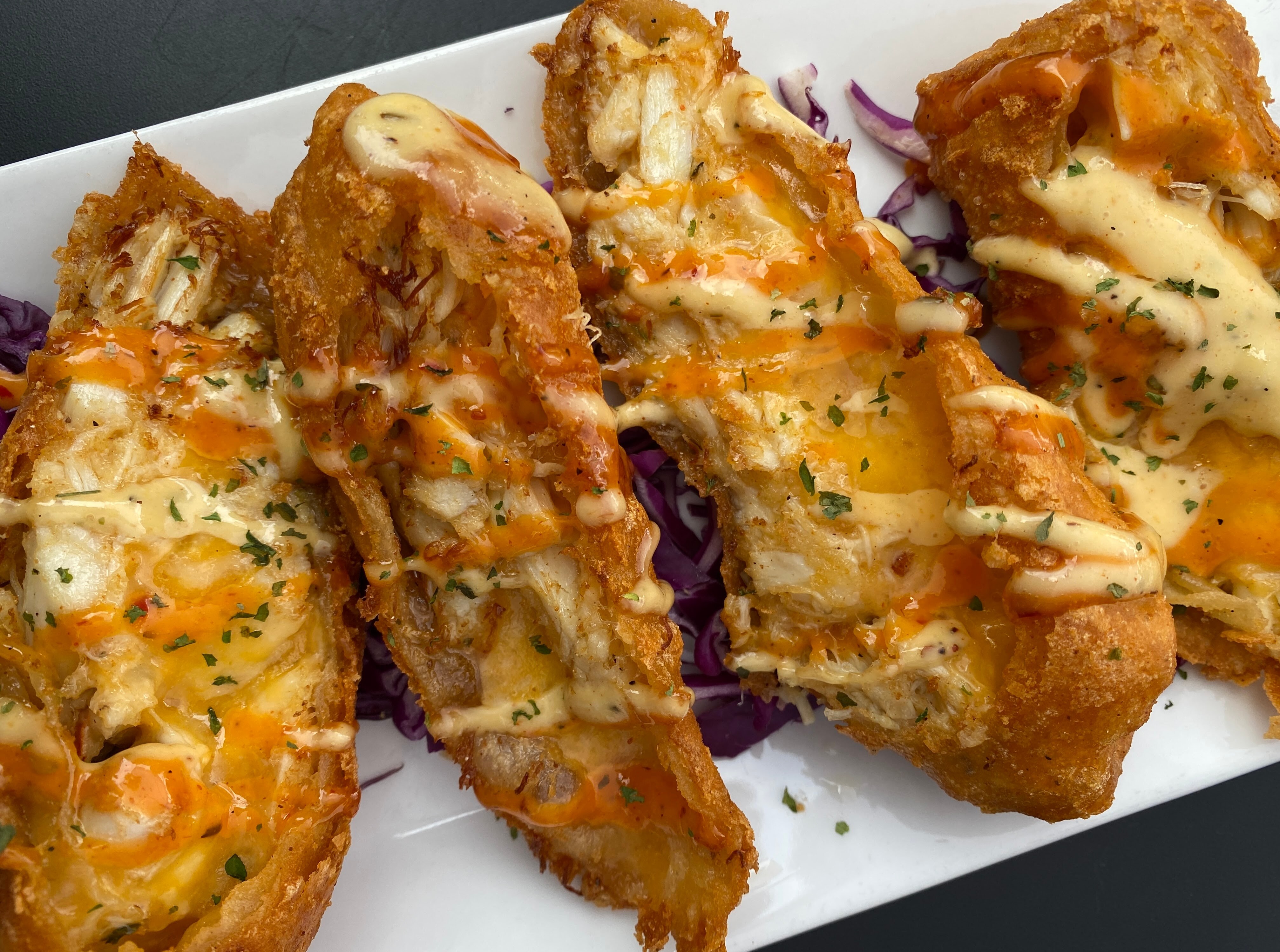 Papi Cuisine's crab cake egg rolls.