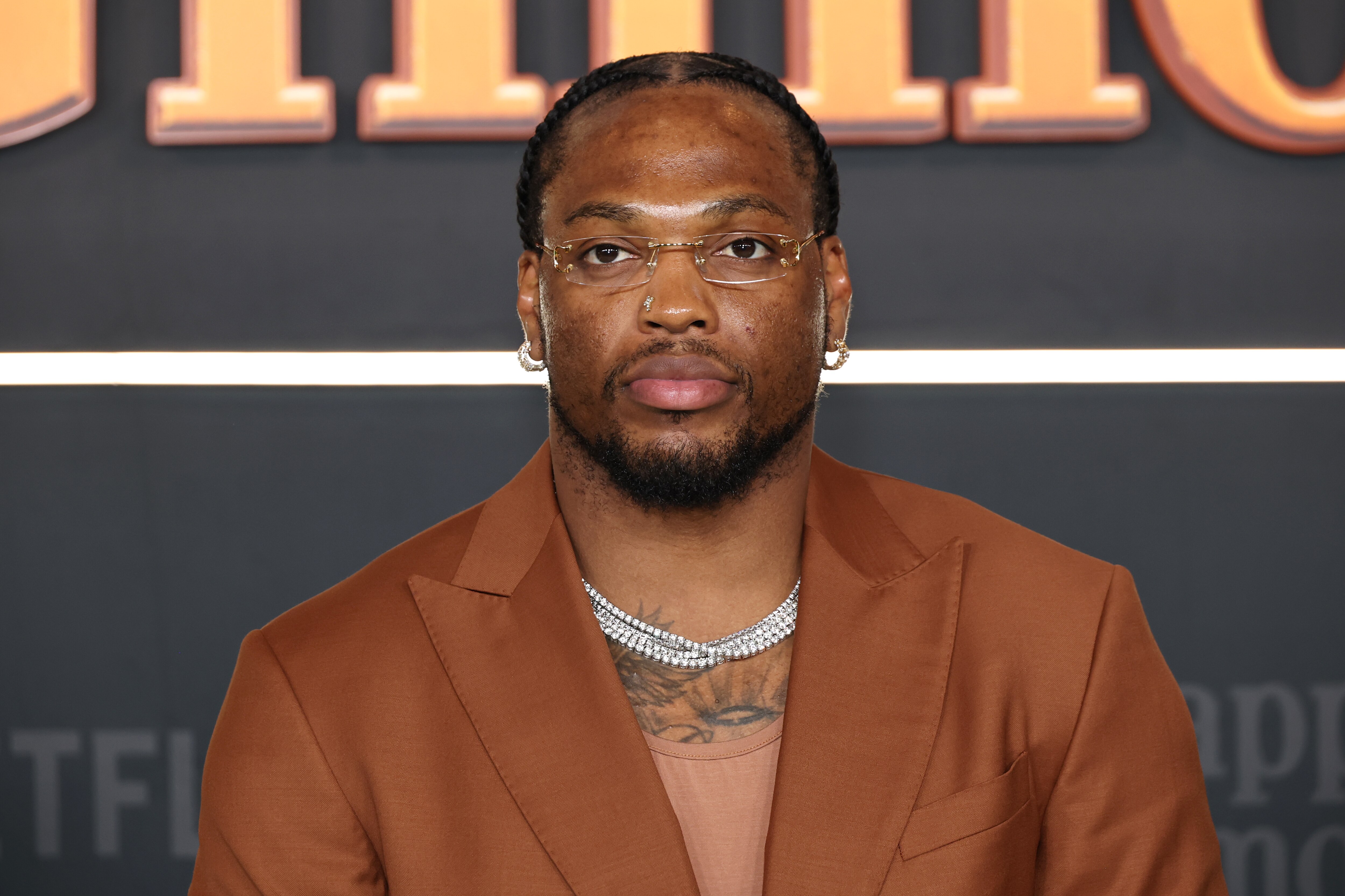 Ravens running back Derrick Henry attends Netflix’s “Happy Gilmore 2” New York premiere at Jazz at Lincoln Center on Monday.