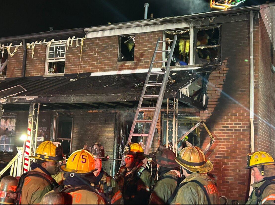 A two-alarm dwelling fire on Friday, Jan. 16, 2026 in the 1000 block of Foxcroft Lane in Essex hospitalized four people — one of whom has life-threatening injuries — and even spread to other homes, fire personnel said.