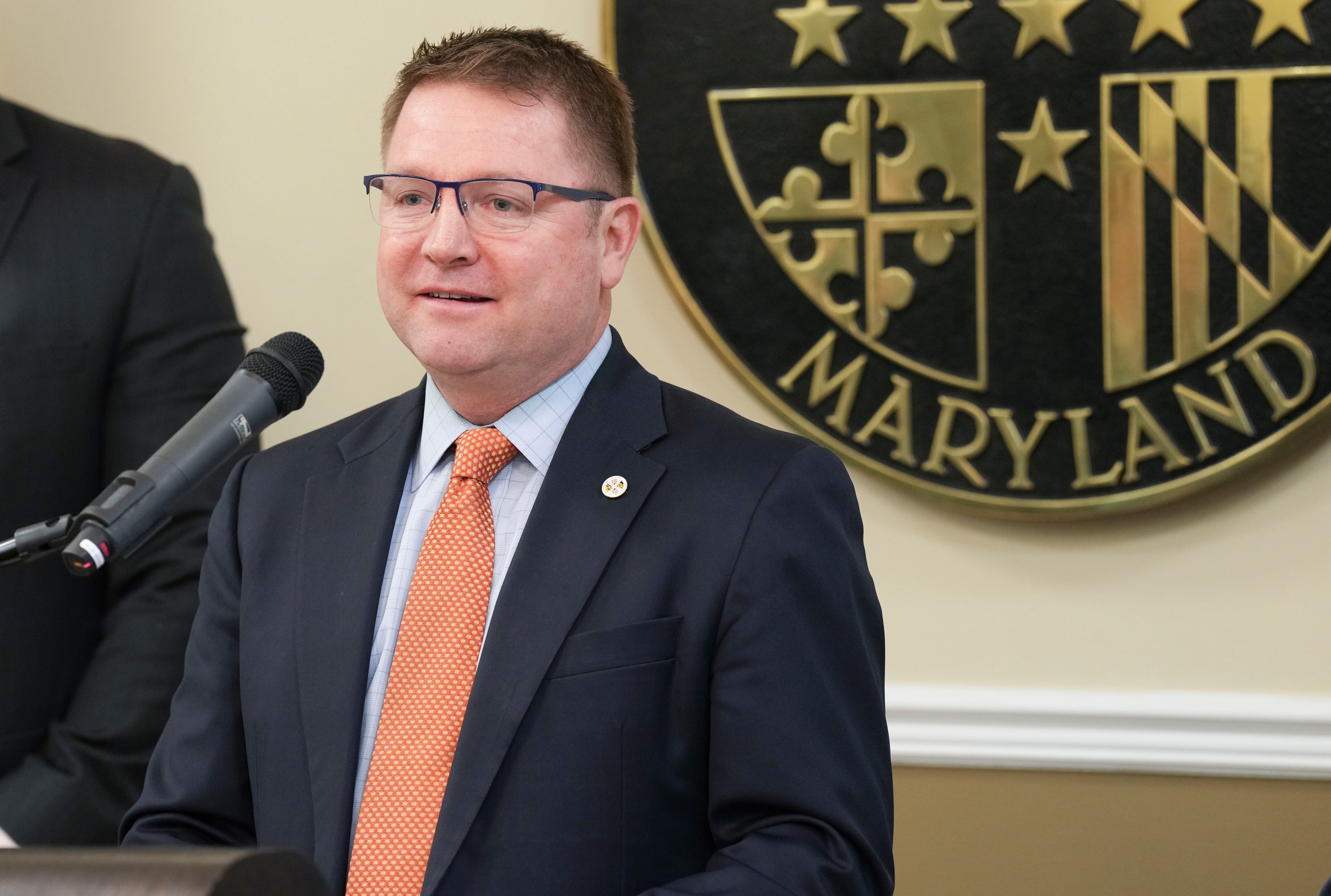 Terry Hickey, director of the Baltimore County Department of Housing and Community Development, speaks at a news conference in January about expanding access to new housing opportunities.