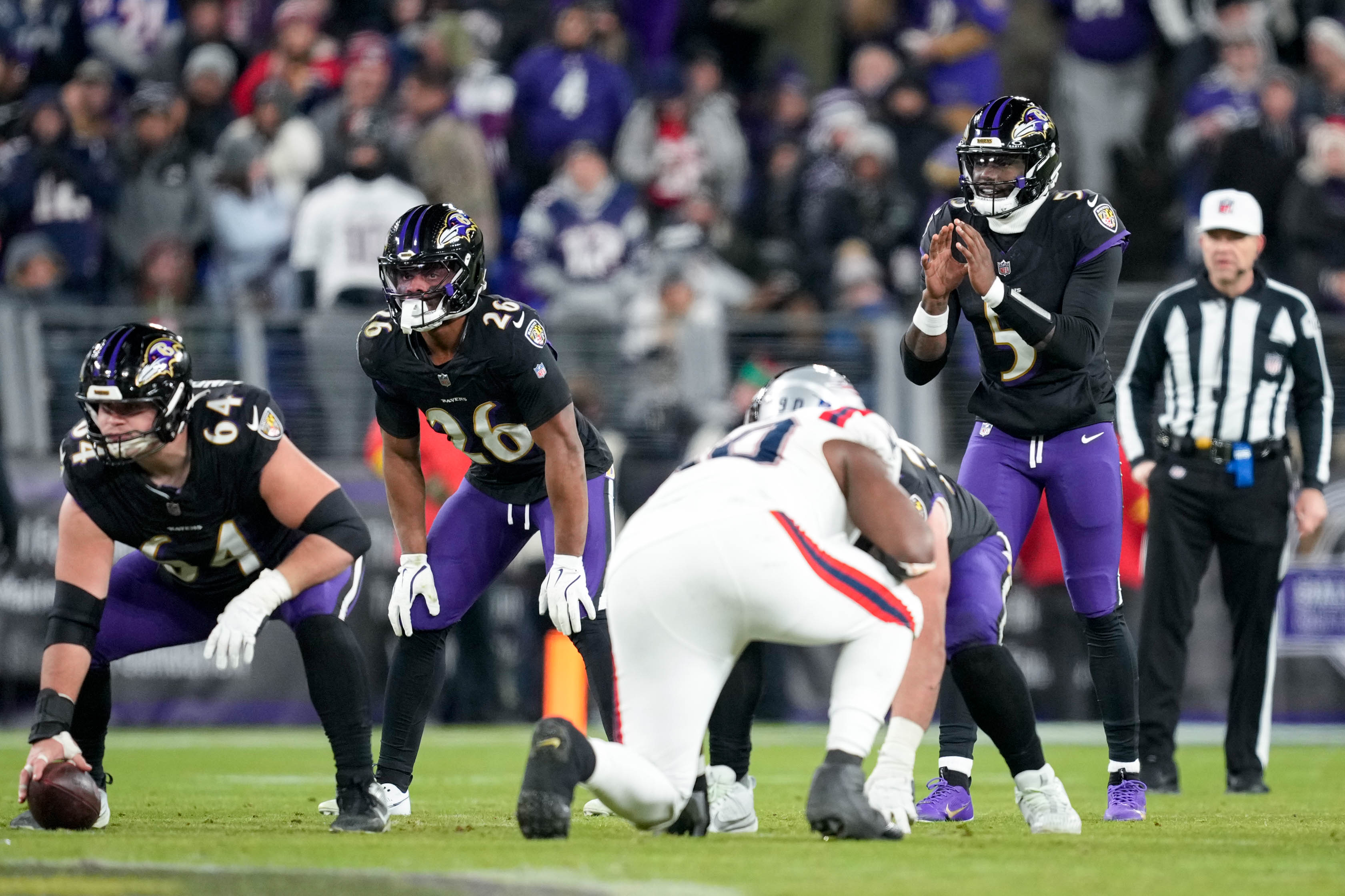 Tyler Huntley, right, will be the starter for the Ravens if Lamar Jackson cannot play Saturday.