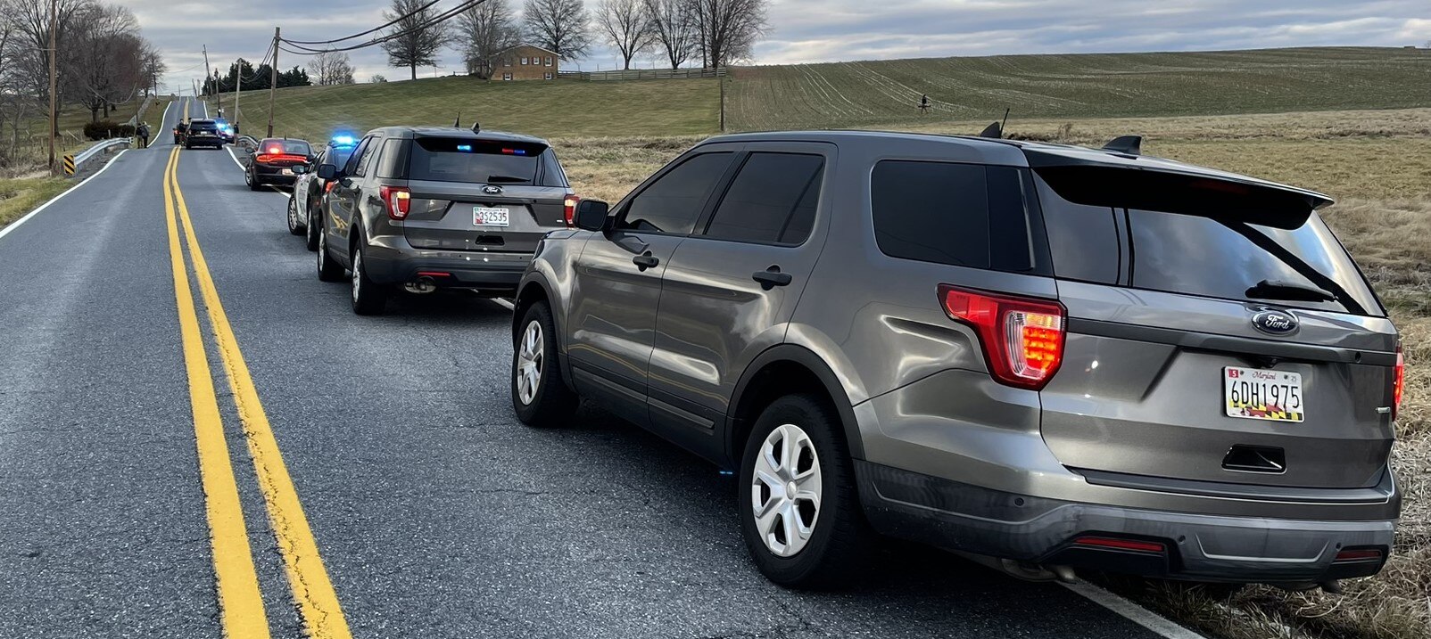 The Frederick County Sheriff's Office shut down part of a road to investigate after finding a man's body in a vehicle. The incident is now being investigated as a homicide.