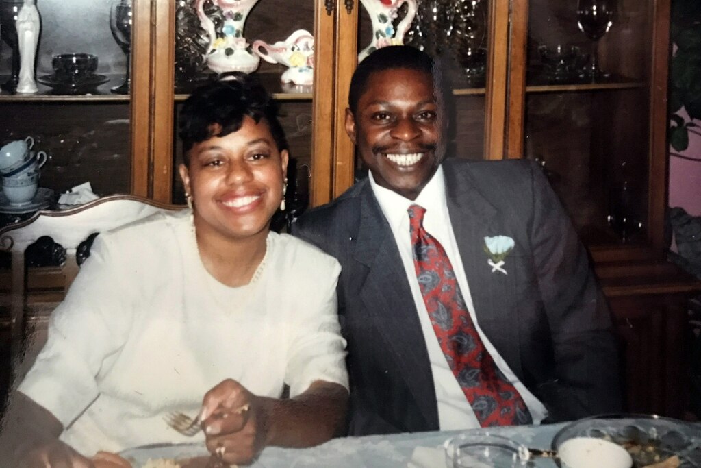 Debbie Simon and her husband Josef Simon at their wedding reception in 1989 in East Baltimore.