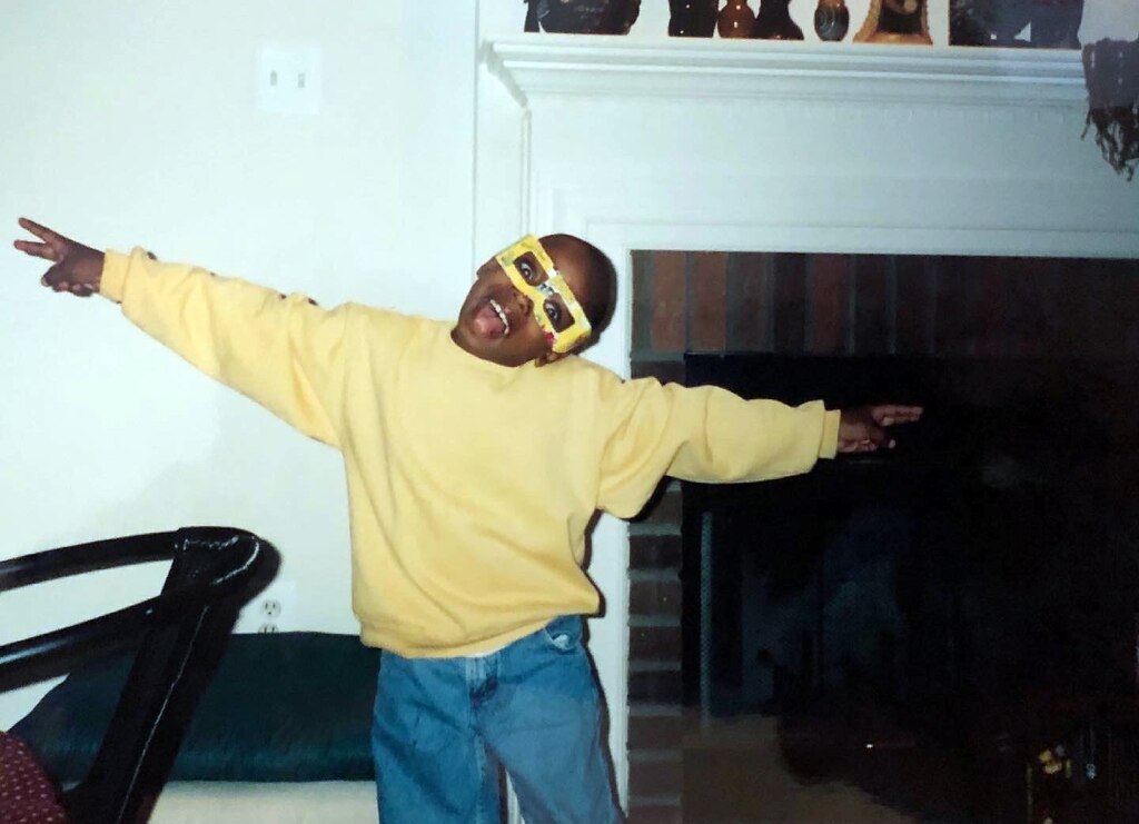 A photo of Kondwani Fidel, a creative in residence at The Baltimore Banner, as a child.