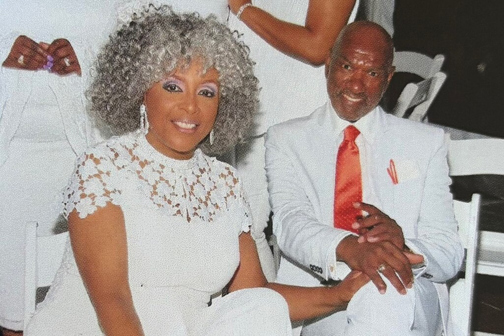 Reginald Scriber Sr., right, with his wife Pam Scriber.