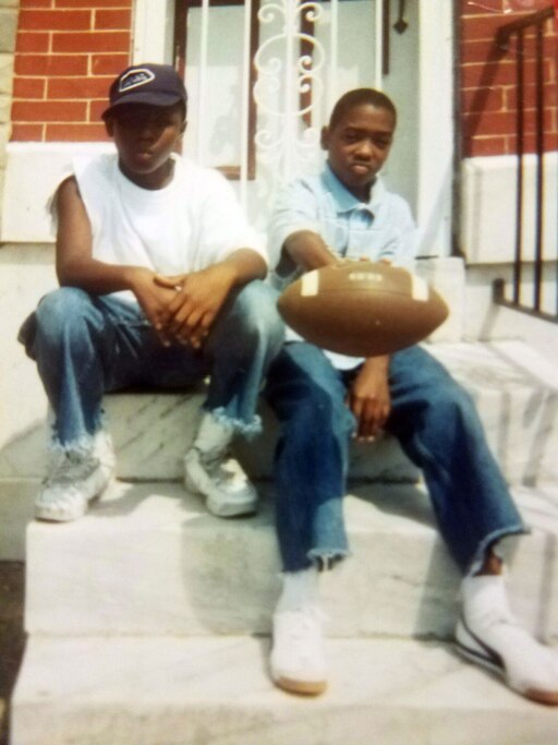 Kondwani Fidel, a creative in residence at The Baltimore Banner, as a child.