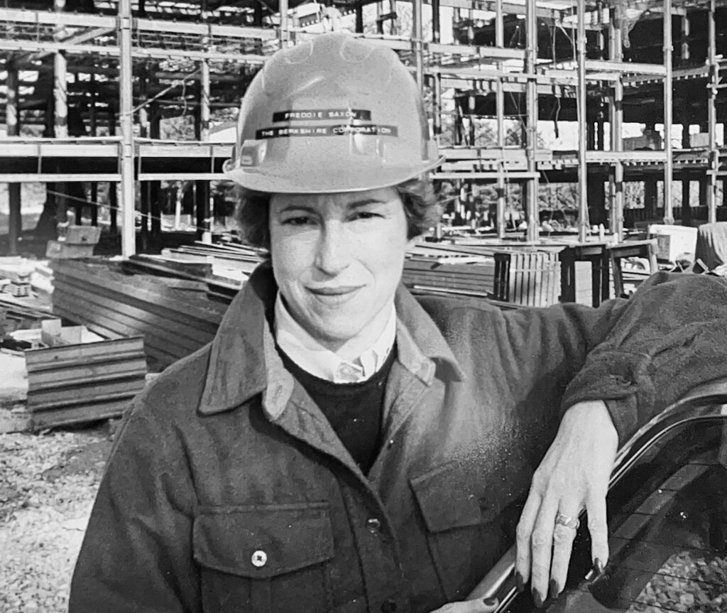 Frederica Kolker Saxon on the construction site of The Exchange Office Building in Towson, Md.