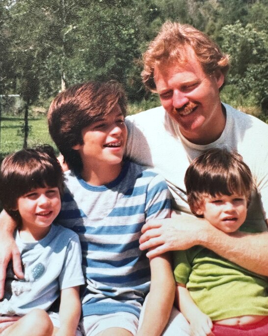 Rob Roblin, at right, with his sons Stephen, Frank and Ablan.