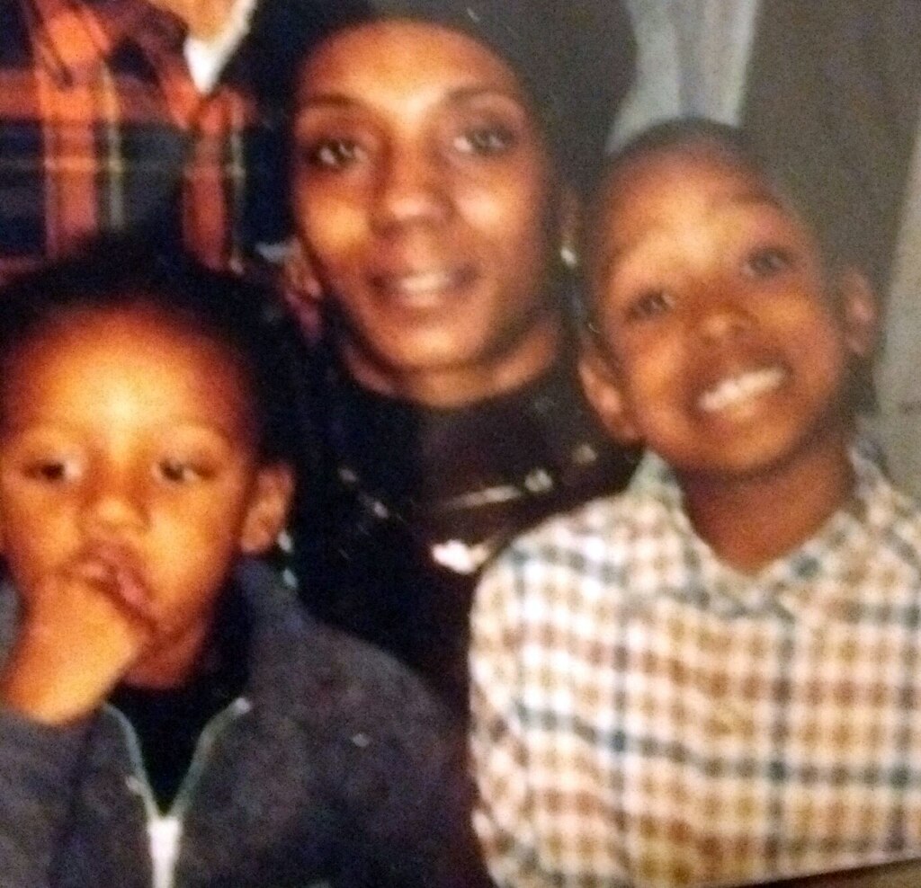 Kondwani with his late brother, Fidel, and his Aunt Renee